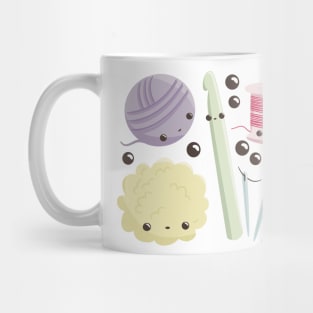 Pastel colour Crochet cute - kawaii craft supplies Mug